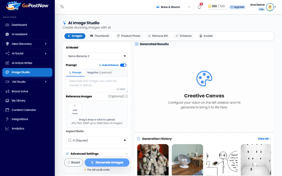 Image Studio in GoPostNow